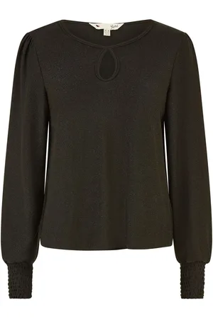 Yumi Sparkle Stræk Keyhole Neckline Top38