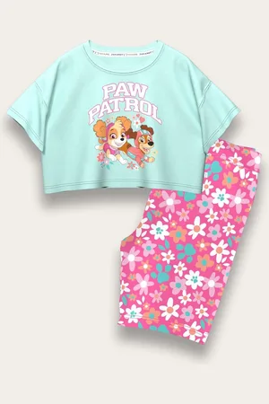 Brand Threads 100% Cotton Paw Patrol Top and Short Set104110cm