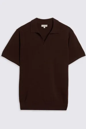 Moss Contrast Placket Skipper 100% Cotton Polo ShirtSmall