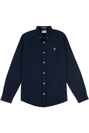 U.S. Polo Assn. U. S. Polo Assn. Mens 100% Cotton Peached Oxford ShirtL