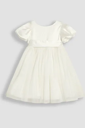 JoJo Maman Bébé Balloon Sleeve Satin Sash Flower Girl Dress8692cm
