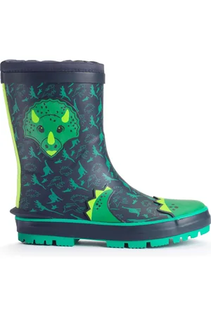Start Rite Start-Rite Navy Blue Big Puddle Dinosaur Cosy Lined Wellies