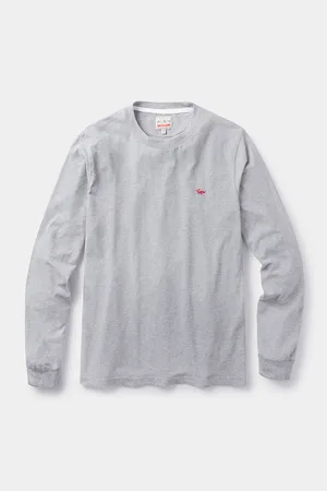 Aubin Grey Buttermere 100% Organic Cotton Long Sleeve T-Shirtsmall