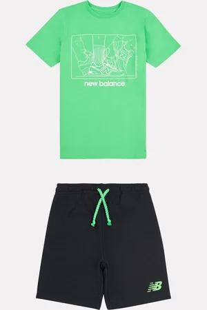 New Balance Kids 574 In the Motion Graphic 100% Cotton T-Shirt And Short Set166168cm