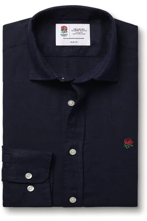 Charles Tyrwhitt Classic Fit Plain RFU Pure 100% Linen Shirtxlarge