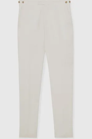 Reiss Park Slim-Fit Linen Herringbone Suit Trousers28