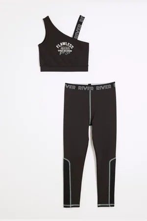 River Island Girls Active 100% Cotton Top and Leggings Set7 - 8 år (122 - 128cm)