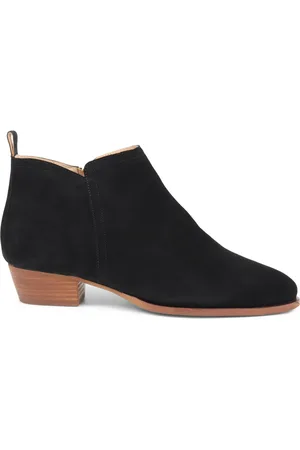 JONES BOOTMAKER Florie Heeled Leather Black Ankle Boots