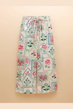 Joules Cotton Poplin Midi Skirt