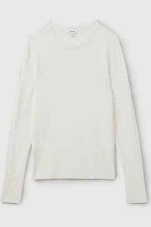 Reiss Annie Wool Blend Crew Neck Jumper with CashmereXS