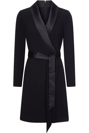 Adrianna Papell Strik Crepe Tuxedo A-Line Kjole42