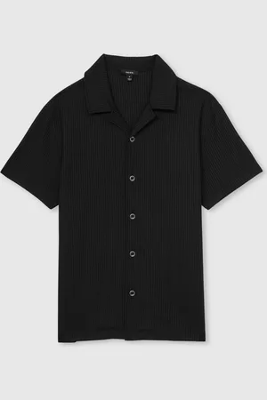 Reiss Warwick Textured-Knit Cuban-Collar ShirtX-Large