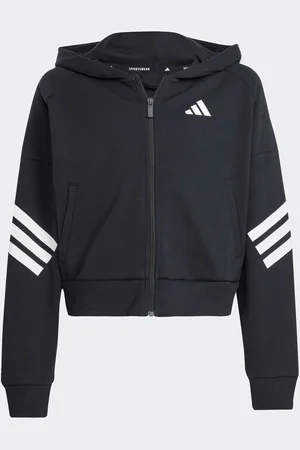 adidas Future Icons 3 Stribet Full Zip Hættetrøje166168cm