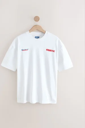Next Grafisk Tryk Heavyweight T-shirtMiddel