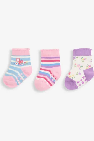 JoJo Maman Bébé Tractor Socks 3 Pack6 - 12 måneder (68 - 80cm)