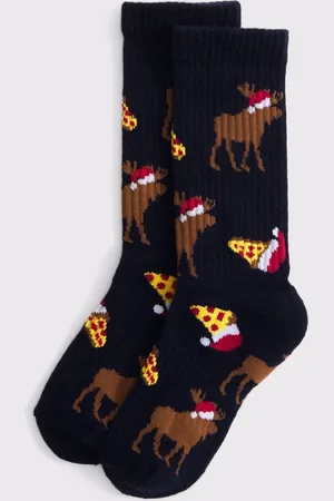 Abercrombie & Fitch Blue Christmas Print SocksL-XL
