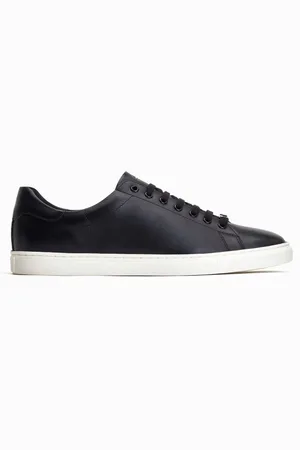 Base London Tucker Lace Up Black Trainersuk9eu43