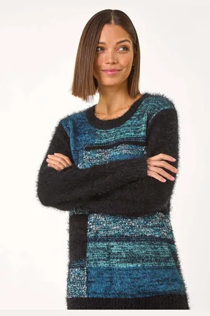Roman Colour Block Fluffy Knit Jumper46