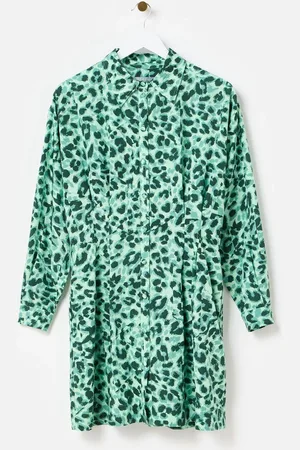 Oliver Bonas Animal Print Mini Shirt Dress40
