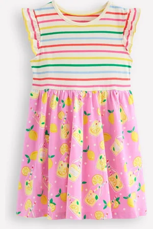 Boden 100% Cotton Posie Frill Sleeve Dress98104cm