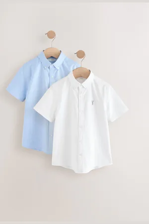 Next Kortærmet Cotton Rich Oxford skjorte (3-16år)152158cm