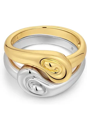 Luv AJ The Two-Tone Coquille Ring Set - Størrelse 5en