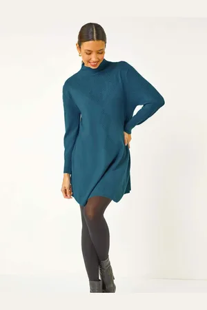 Roman Diamond Stitch Knitted Dressen