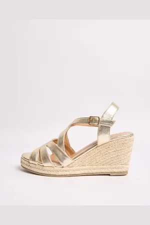 Friends Like These Multi Strap Detail Mid Wedge Sandals