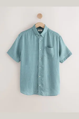 Next Signature 100% Linen Printed Short Sleeve ShirtX-Large