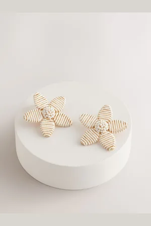Next Raffia Flower Stud Earringsen