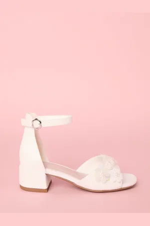 Lipsy London Low Block Heel Flower Corsage Occasion Sandalsuk1eu33