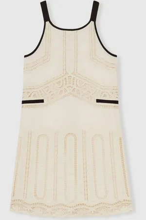 Reiss Crochia Contrast Trim Lace Dress146152cm