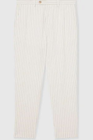 Reiss Easton Regular-Fit Cotton-Blend Pinstripe Trousers36r
