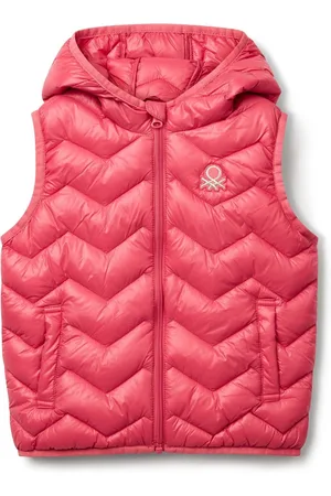 Benetton Girls Pink Padded Gilet9298cm