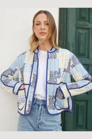 Threadbare Blomster Patchwork Vatteret jakke