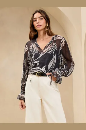 Lipsy London Palm Print Blouse44