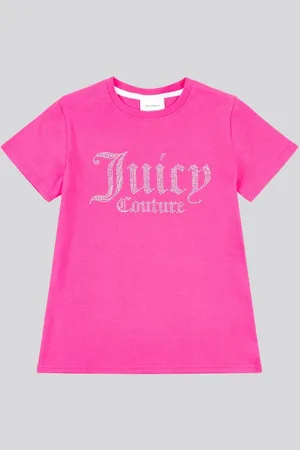 Juicy Couture Girls Fitted Diamante 100% Cotton T-Shirt7 - 8 år (122 - 128cm)