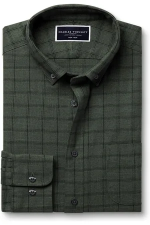 Charles Tyrwhitt Slim Fit Ternet Ikke-jern Twill 100% Bomuld SkjorterStor