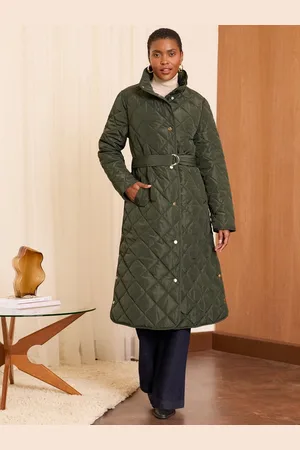 Love & Roses Shower Resistant Quilted Funnel Neck Coat44