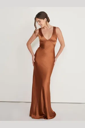 Six Stories Twist Back Satin Brudepige Kjole36