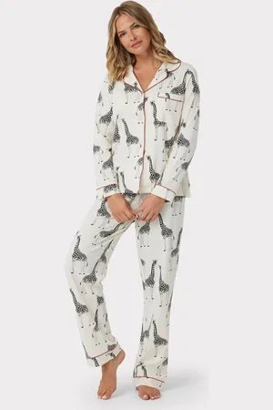 Chelsea Peers Giraffe Button Up Langt Pyjamassæt36