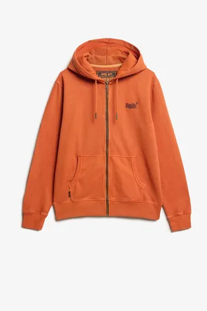 Superdry 100% Bomuld Det essentielle Logo Washed Zip HættetrøjeXXL