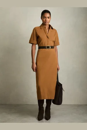 Reiss Astrid Jersey Open-Collar Bodycon Dress42