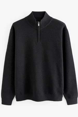 Next Normal pasform 100% Bomuld Premium Quarter Zip TrøjeM Reg