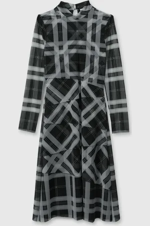 Reiss Sophia Checked Tiered Midi Dress12 - 13 år (152 - 158cm)