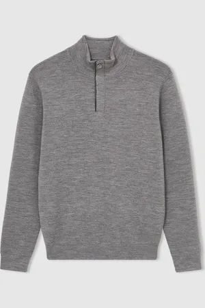Reiss Edison Merino Wool Half Zip JumperL
