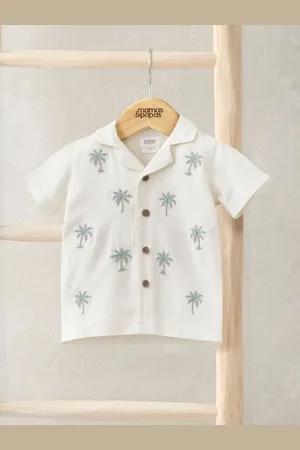 Mamas & Papas Palm Tree White Shirt6874cm