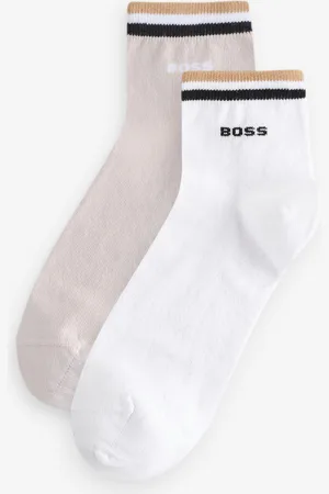 HUGO BOSS Stripe Detail Logo Socks 2 PackL-XL