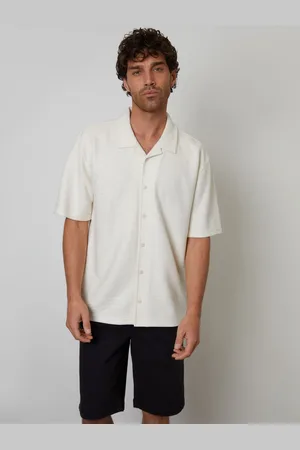 Threadbare Textured Revere Krave Kortærmet Skjorterxlarge