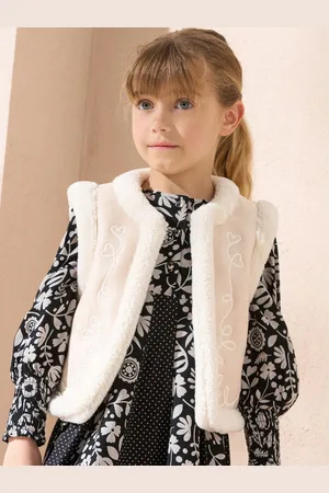 Angel & Rocket Leonie Ivory Shearling Gilet11 - 12 år (146 - 152cm)